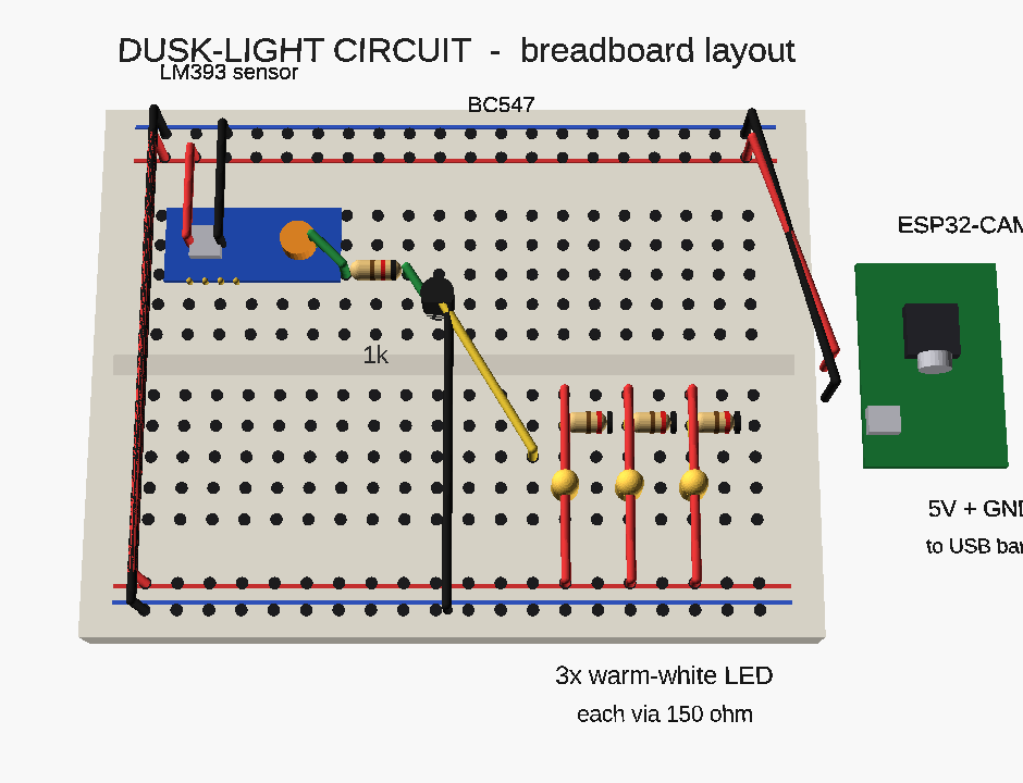Breadboard layout β top view