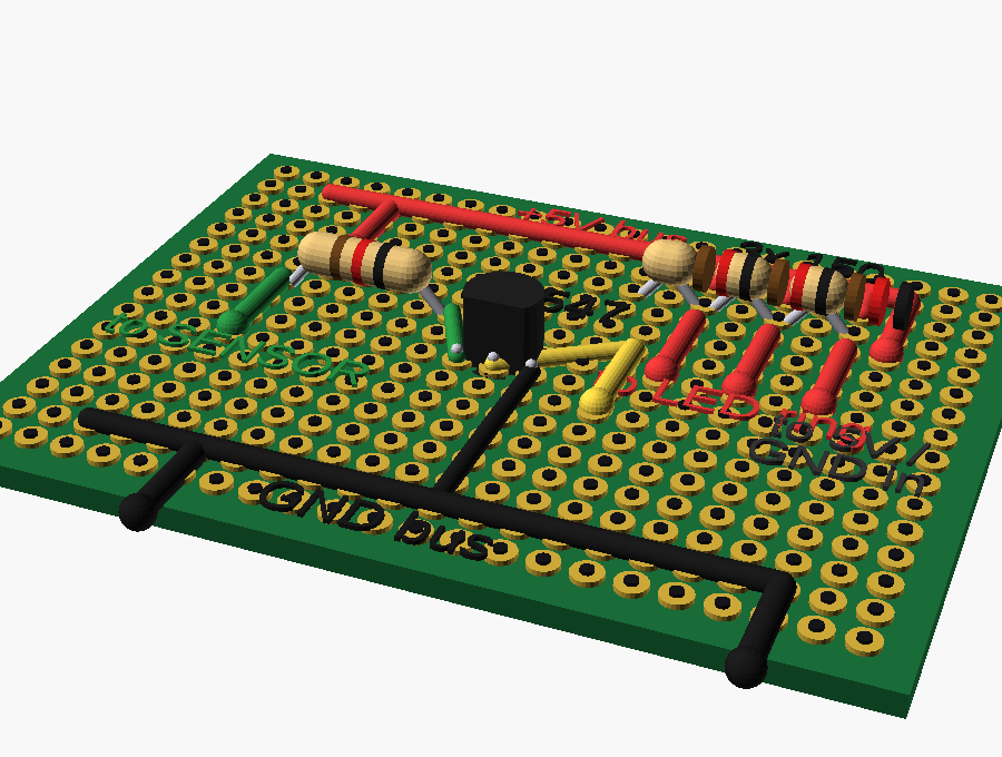 Perfboard component side